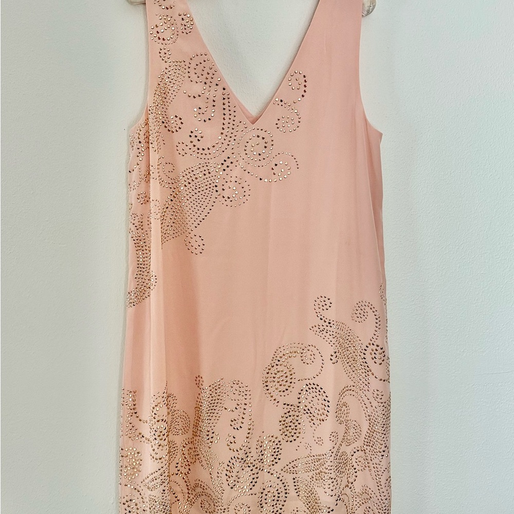 Trina Turk Pink Cream Embellished Mini Dress - Picture 4 of 7